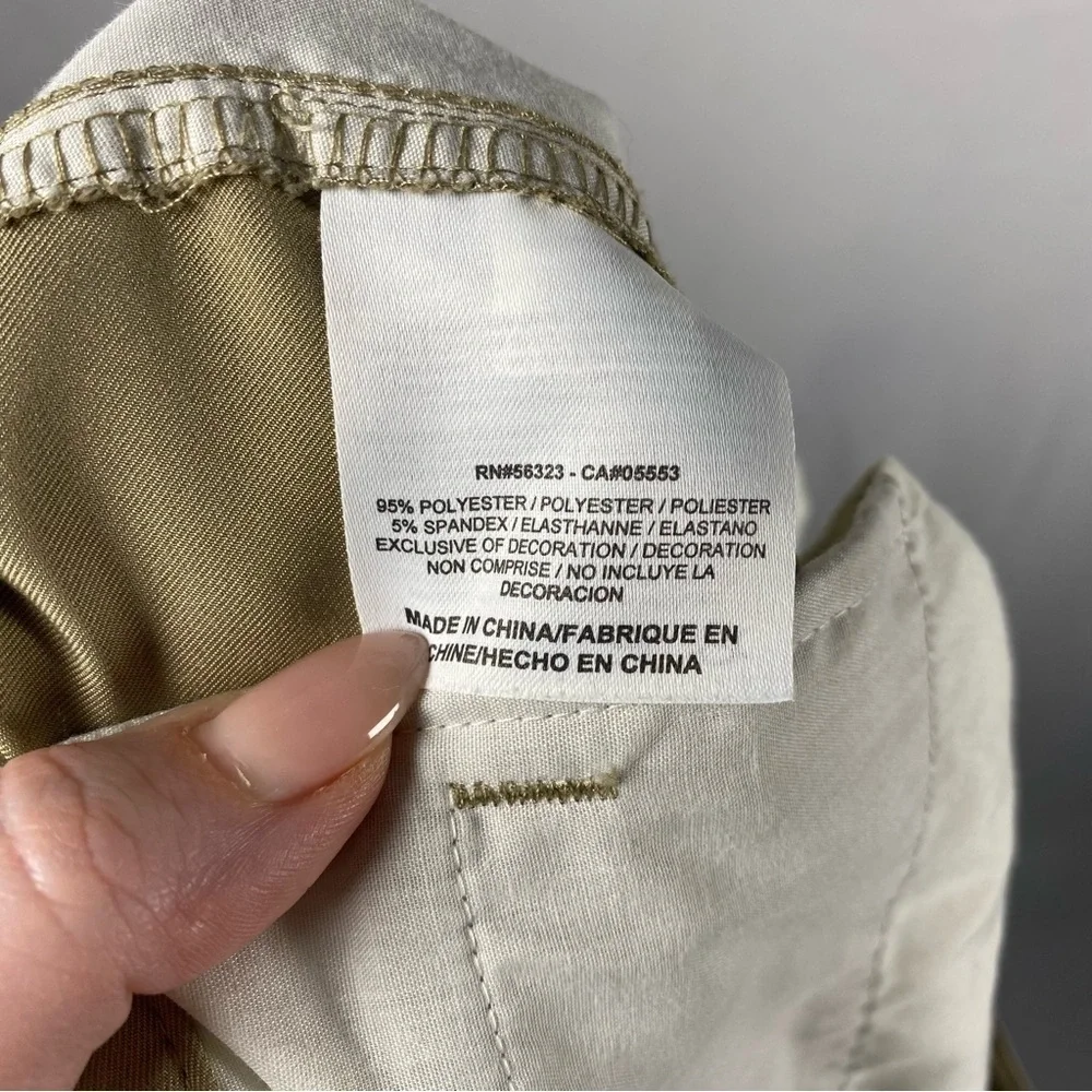 Nike Dri Fit Tech Golf Pants Beige Khaki Flat Front 319685-237 size 36x32